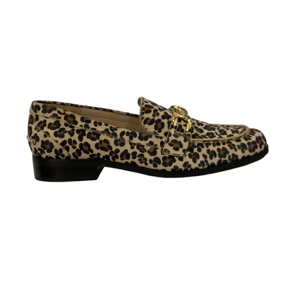 Stuart‎ Weitzman Owen Buckle Loafer In Spotted Cheetah Suede Golden Beige 7.5 - Picture 2 of 15